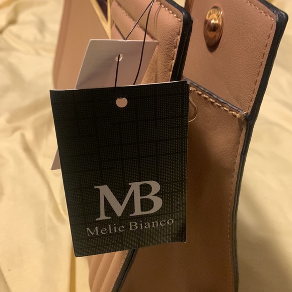 Ladies handbag tan in colour made by melie bianco - Picture 2 of 6